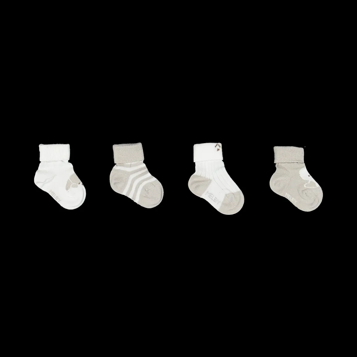 Confezione 4 pezzi calzini beige per neonato