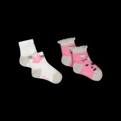 Confezione 2 pezzi calzini colorati per neonata