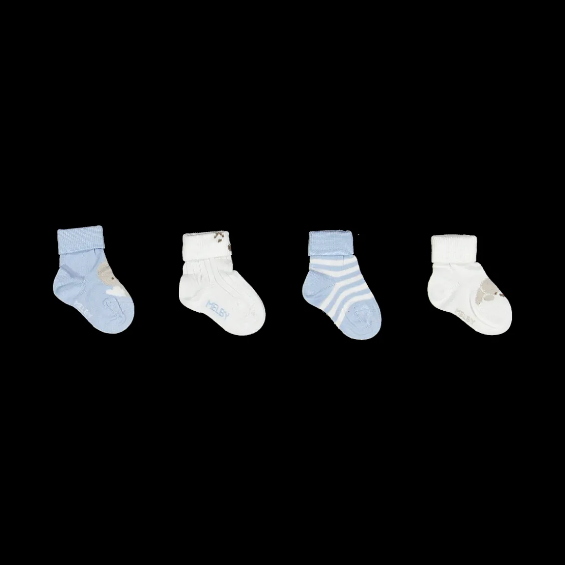 Confezione 4 pezzi calzini beige per neonato