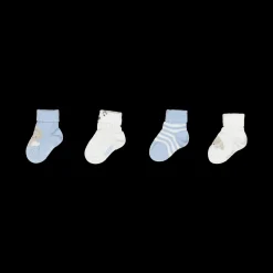 Confezione 4 pezzi calzini beige per neonato