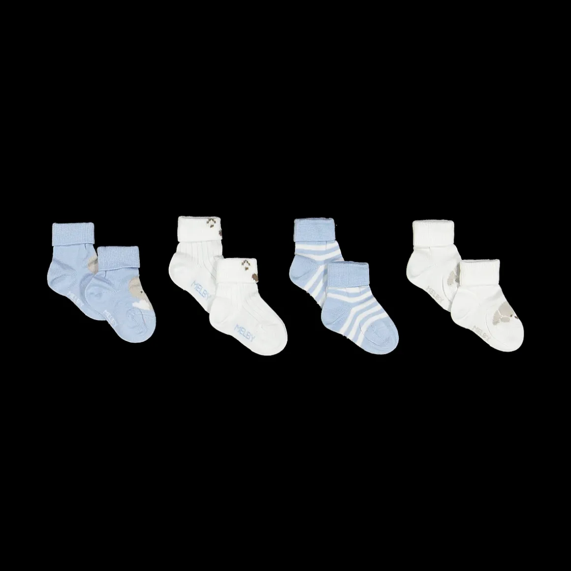 Confezione 4 pezzi calzini beige per neonato