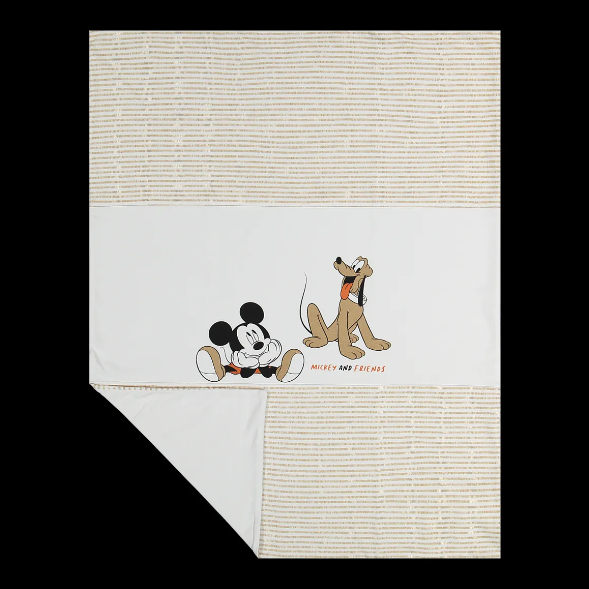 Copertina bianca e beige con stampa Disney neonato