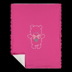 Copertina fucsia con orsetto bambina