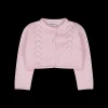 Coprispalle in tricot traforato da bambina