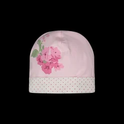 Cuffietta rosa in jersey da neonata