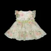 Elegante abito in tulle stampato per neonata