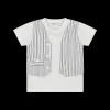 Elegante t-shirt maniche corte in jersey con gilet parte davanti bambino