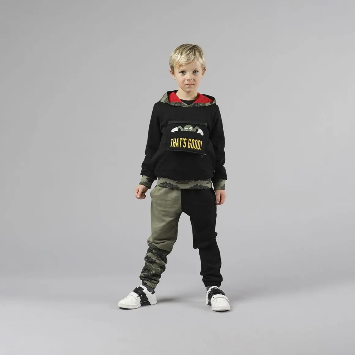 Felpa con cappuccio e tasca per bambino