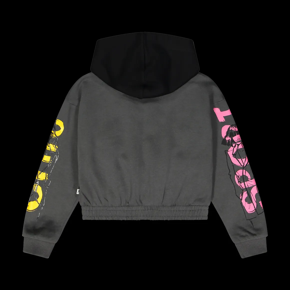 Felpa con nylon e zip per bambina