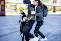 Felpa con nylon e zip per bambina