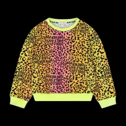 Felpa con stampa animalier da bambina
