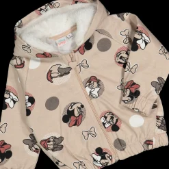 Felpa con zip e cappuccio con stampa Disney da bambina