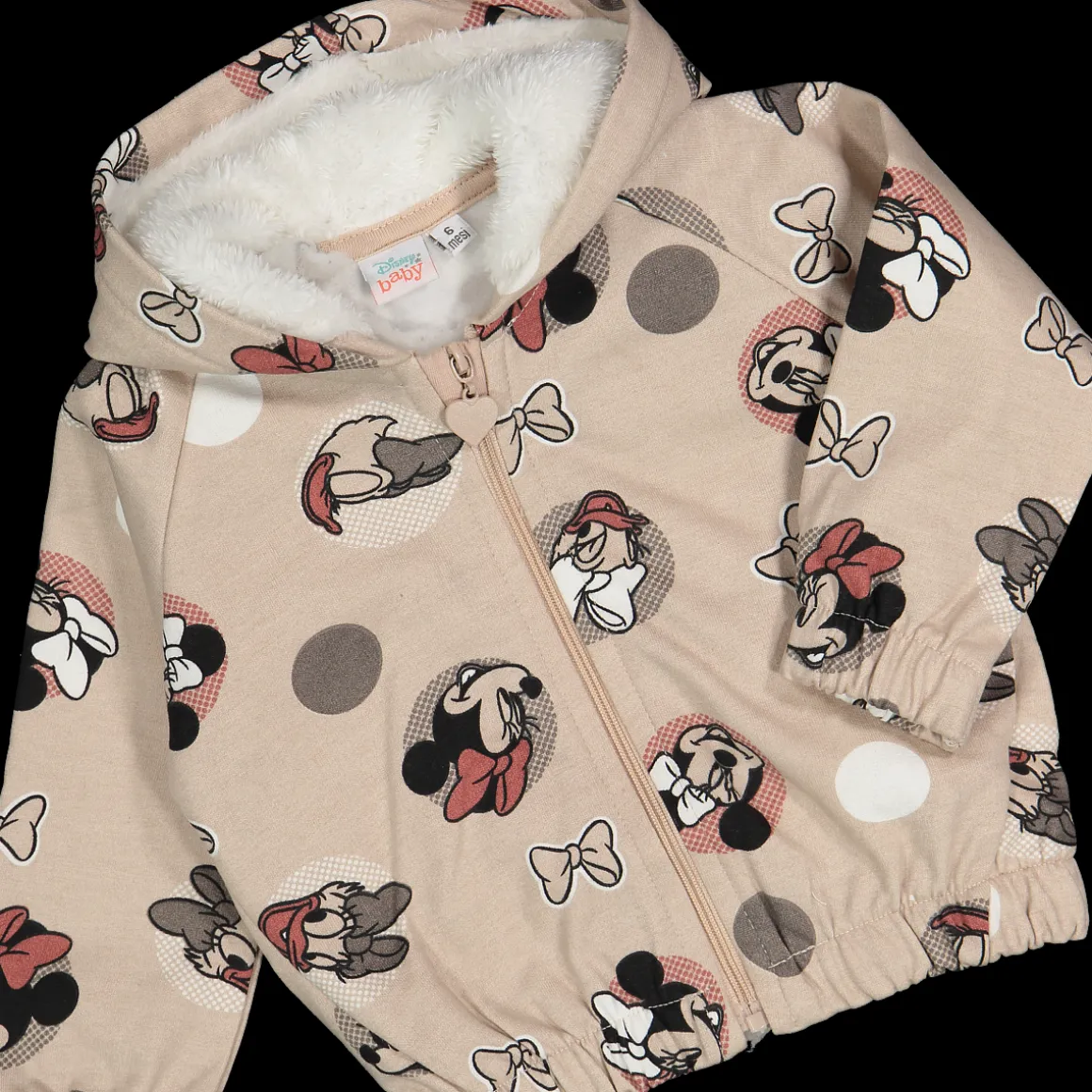 Felpa con zip e cappuccio con stampa Disney da bambina