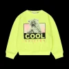 Felpa fluo con stampa da bambina