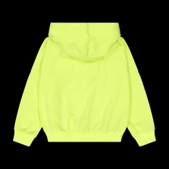 Felpa fluo con zip da bambina