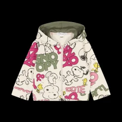 Felpa full zip con cappuccio tema Peanuts per neonata