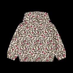 Felpa full zip con cappuccio maculata per baby girl