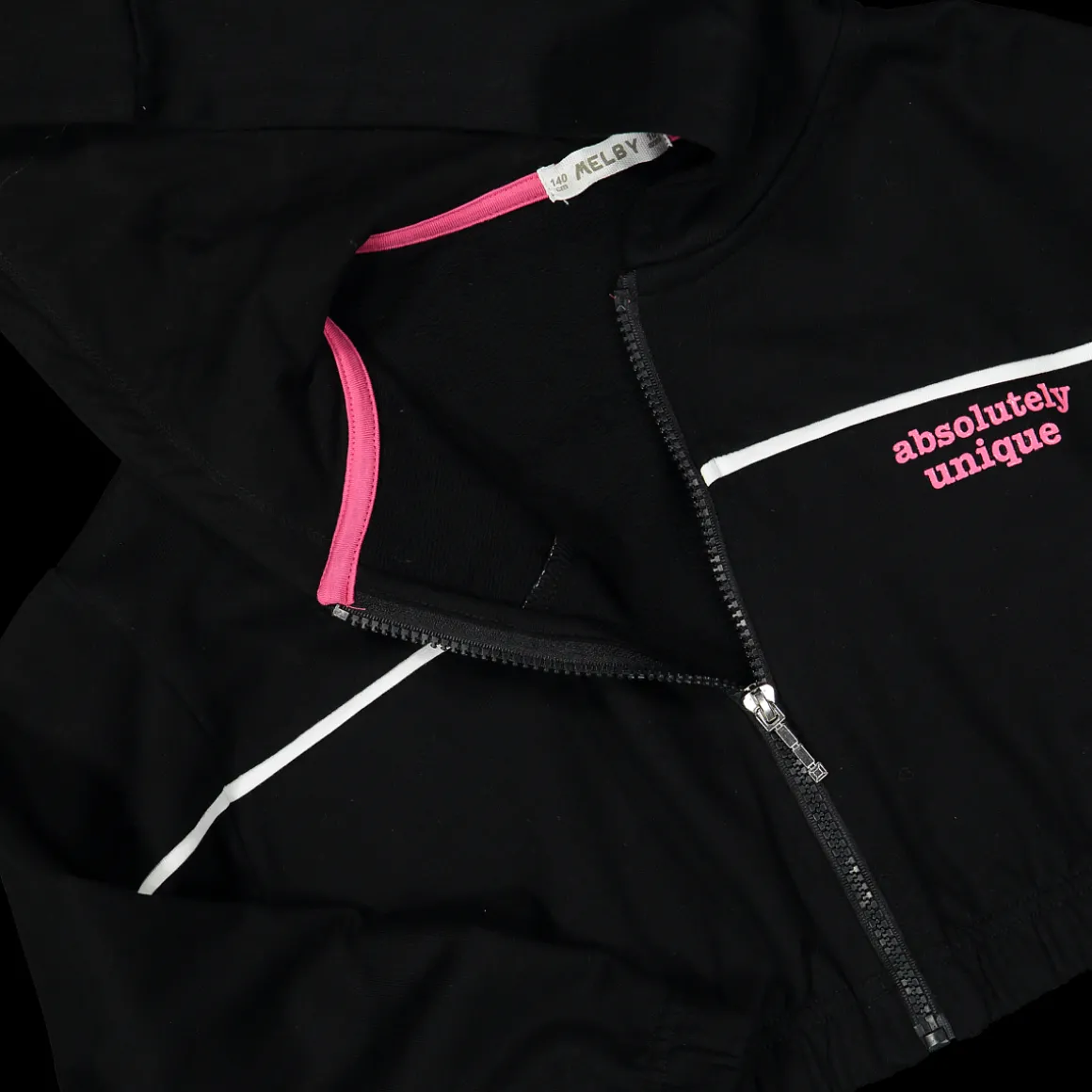 Felpa manica lunga con cappuccio e zip da bambina