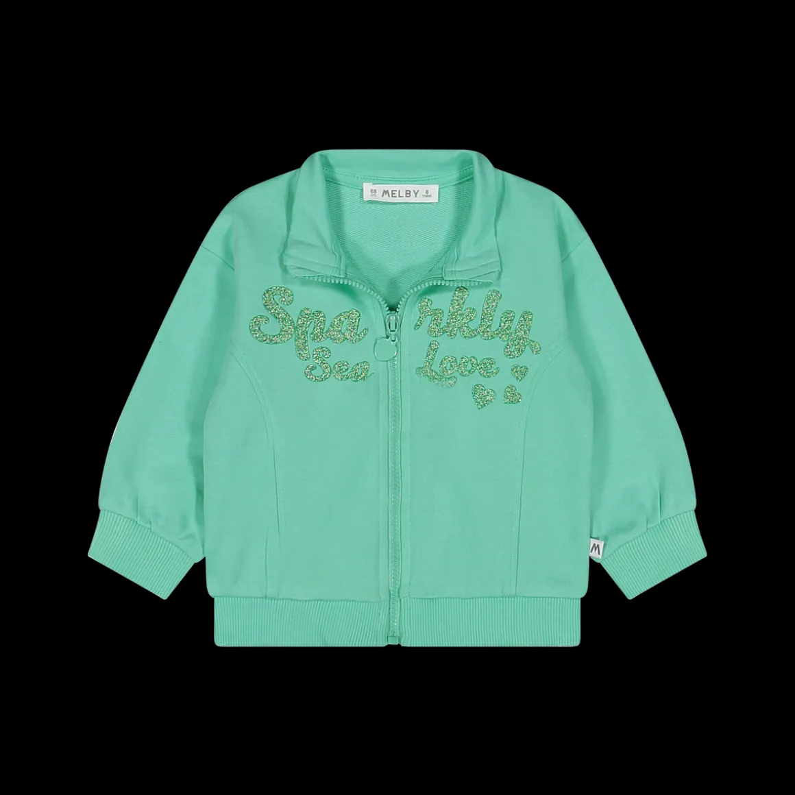 Felpa manica lunga con zip da bambina