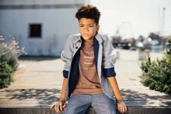 Giacca a camicia in misto lino per bambino