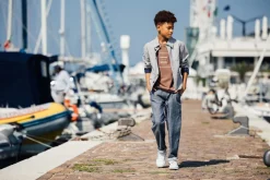 Giacca a camicia in misto lino per bambino
