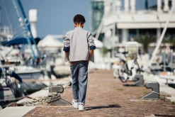 Giacca a camicia in misto lino per bambino