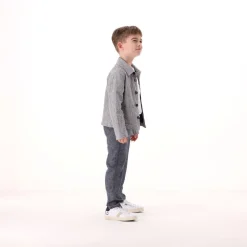 Giacca a camicia in misto lino per bambino