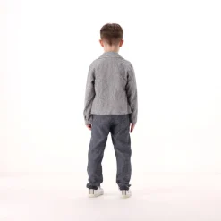 Giacca a camicia in misto lino per bambino