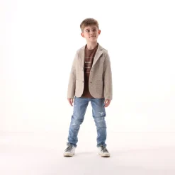 Giacca in punto Milano stampato per bambino