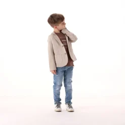 Giacca in punto Milano stampato per bambino