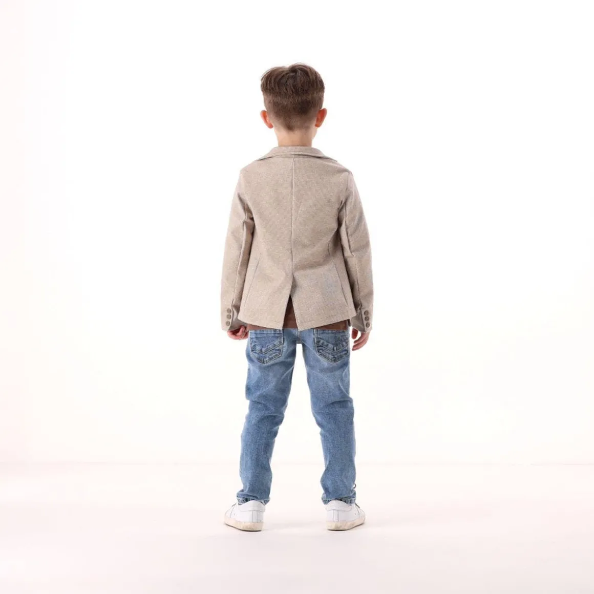 Giacca in punto Milano stampato per bambino