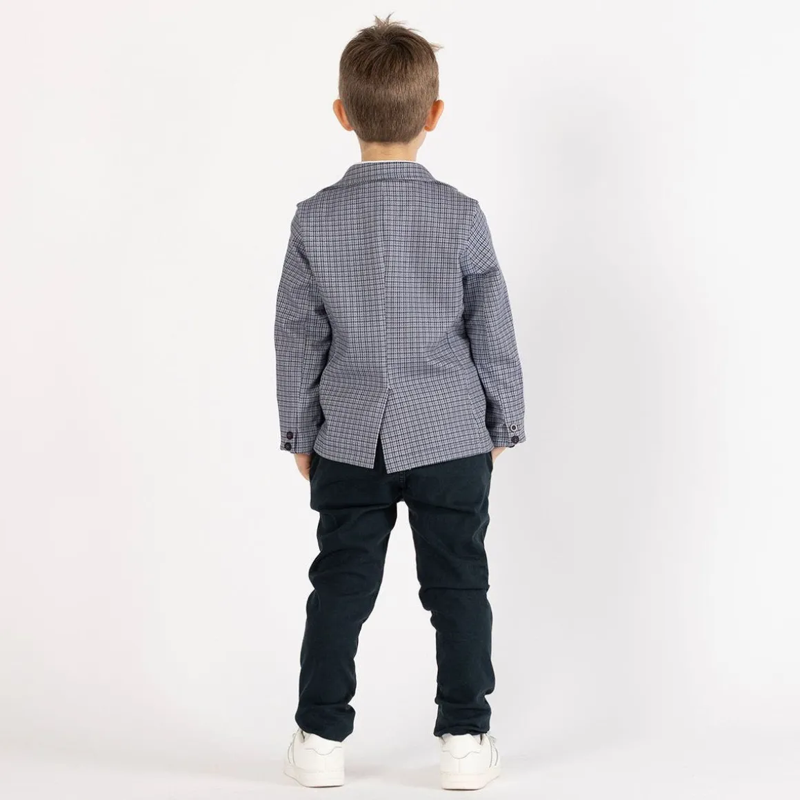 Giacca pied de poule per bambino