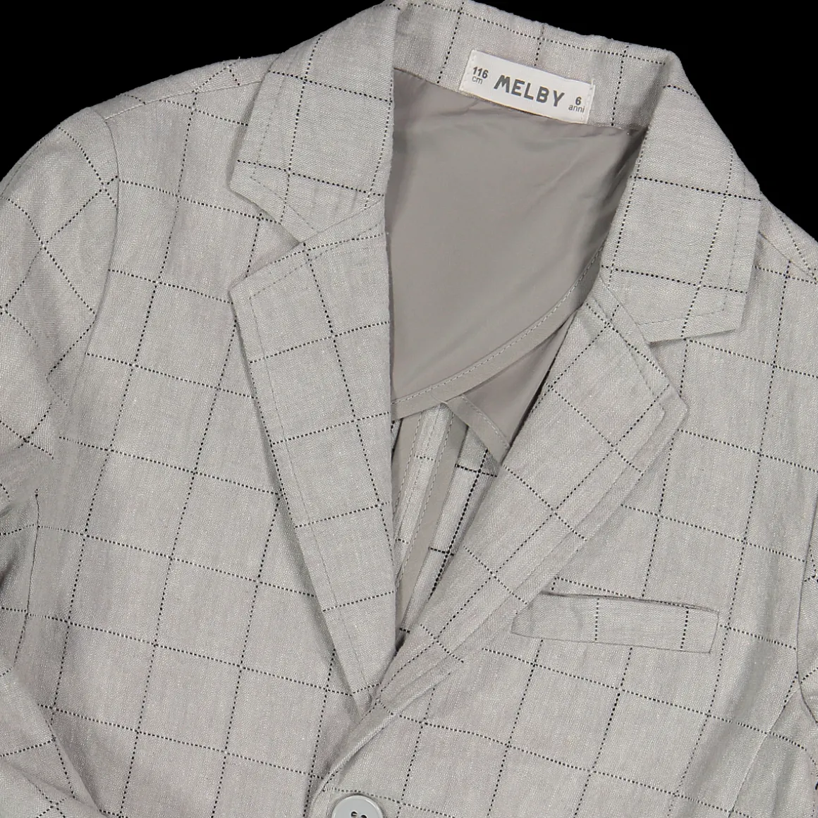 Giacca quadri grigio bambino