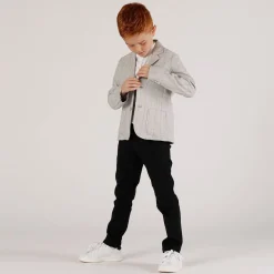 Giacca quadri grigio bambino
