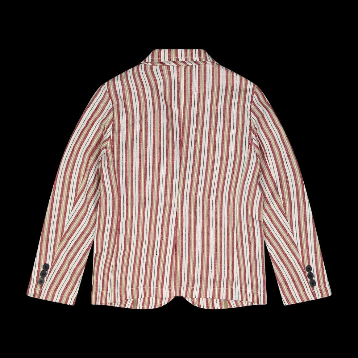 Giacca rigata bambino beige bordeaux