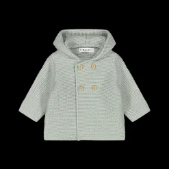 Giacca unisex newborn in tricot con cappuccio
