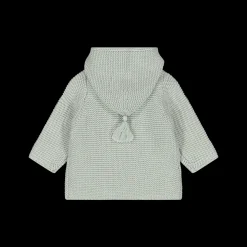 Giacca unisex newborn in tricot con cappuccio