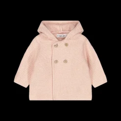 Giacca unisex newborn in tricot con cappuccio