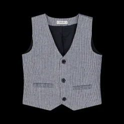 Gilet da bambino in tessuto rigato