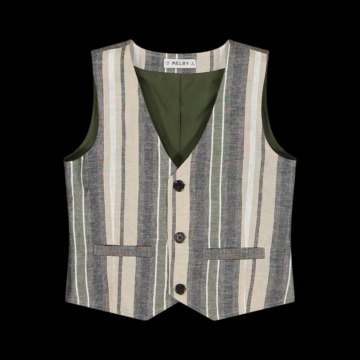 Gilet da bambino in tessuto rigato