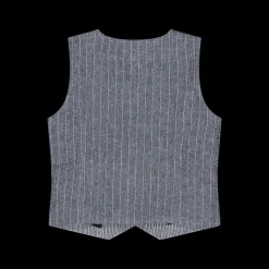 Gilet da bambino in tessuto rigato