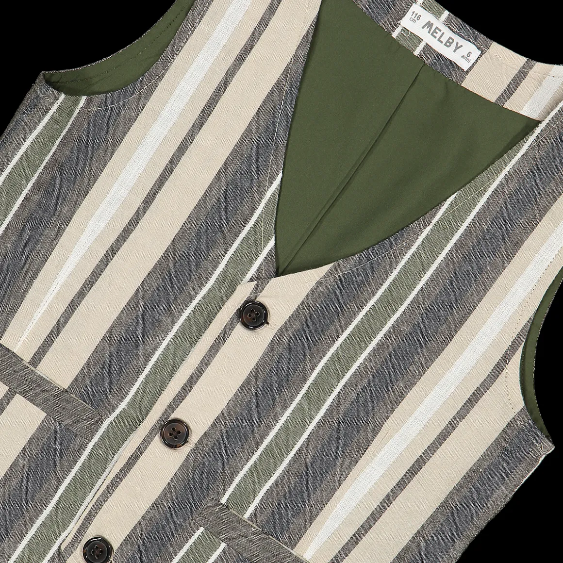 Gilet da bambino in tessuto rigato
