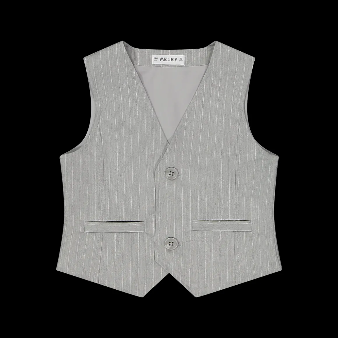 Gilet gessato per bambina