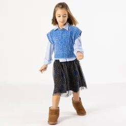 Gilet in ciniglia per ragazza