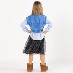 Gilet in ciniglia per ragazza
