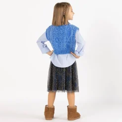 Gilet in ciniglia per ragazza