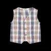 Gilet in tela check bambino