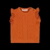 Gilet in tricot a trecce per bambina