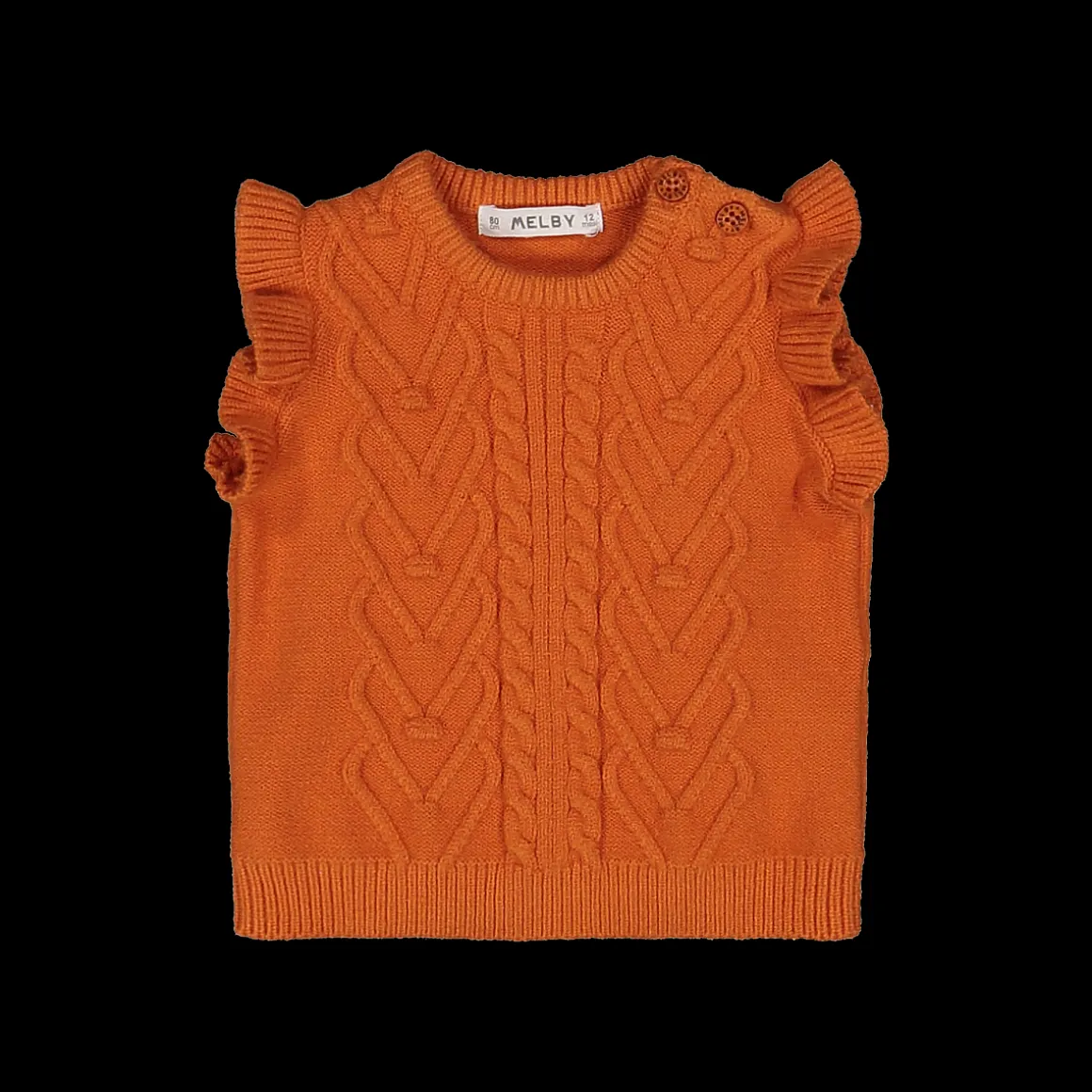 Gilet in tricot a trecce per bambina
