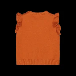 Gilet in tricot a trecce per bambina